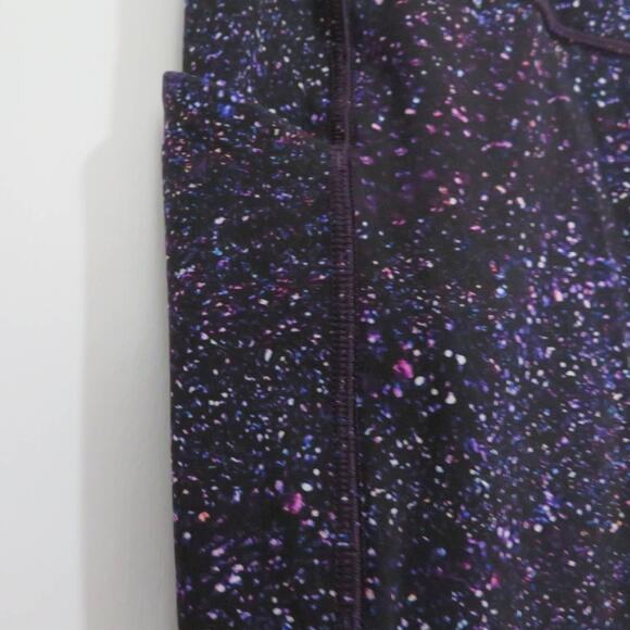 Lululemon Womens Sz 4 Crystalline Black Purple Galaxy Train Times 7/8 Legging - Picture 4 of 8